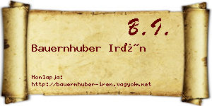 Bauernhuber Irén névjegykártya